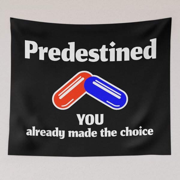 Item preview, Predestined Red or Blue Pill (White design) designed and sold by dezanli.