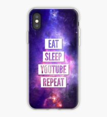 Vinilo o funda para iPhone Eat Sleep YouTube Repeat