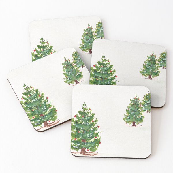 Item preview, Watercolor Christmas Trees designed and sold by AlaCraciun.
