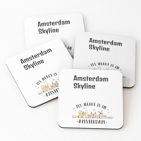 Item preview, White Amsterdam Skyline designed and sold by DamaliePierre.