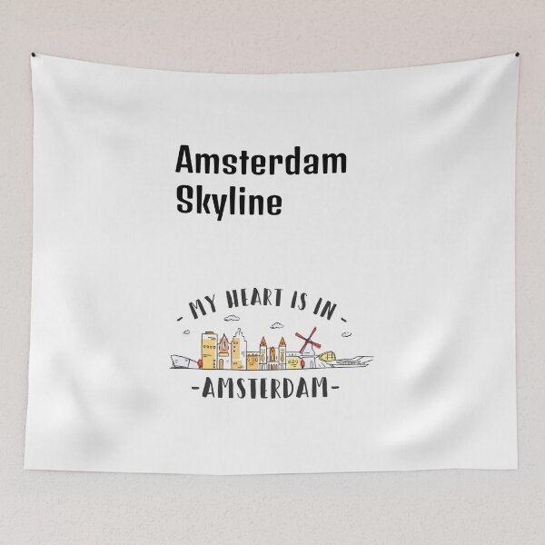 Item preview, White Amsterdam Skyline designed and sold by DamaliePierre.