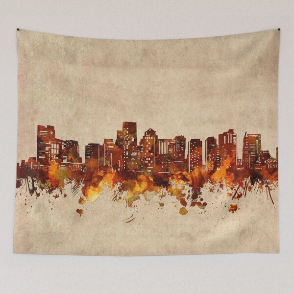 Item preview, boston skyline vintage designed and sold by BekimART2.