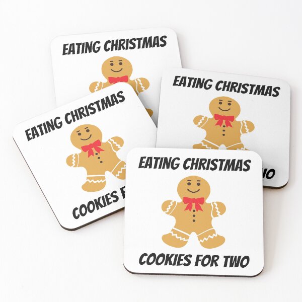 Item preview, eating Christmas cookies for two designed and sold by Zaibo.