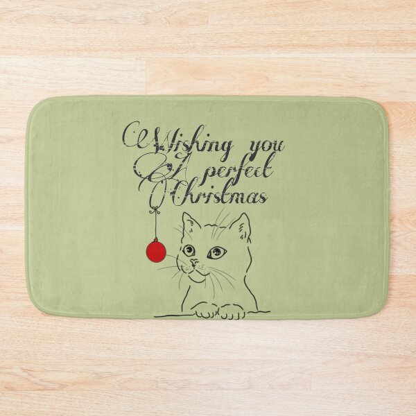 Item preview, minimalisme cat wishing you a perfect christmas designed and sold by Achmarry.