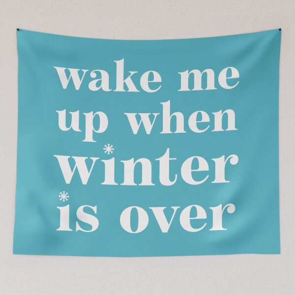 Item preview, Wake me Up When Winter is Over in Blue and White designed and sold by neopop.