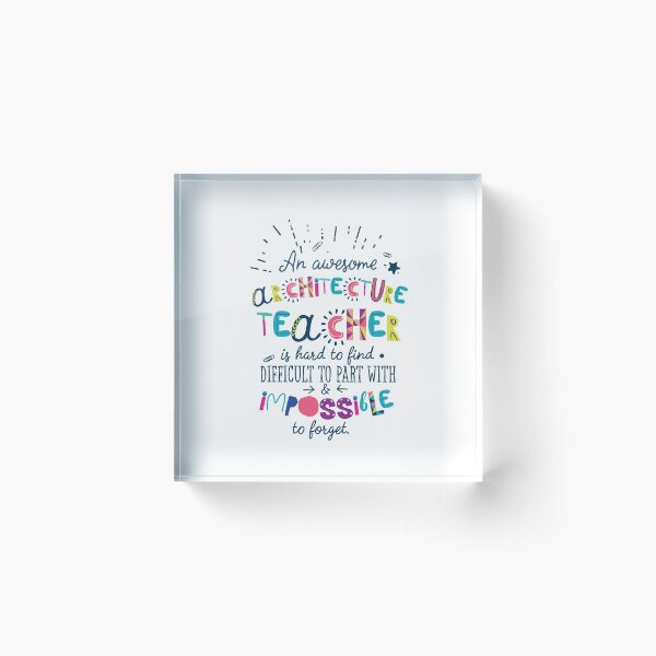 Item preview, An Awesome Architecture Teacher Gift Idea - Impossible to forget designed and sold by betternotes.