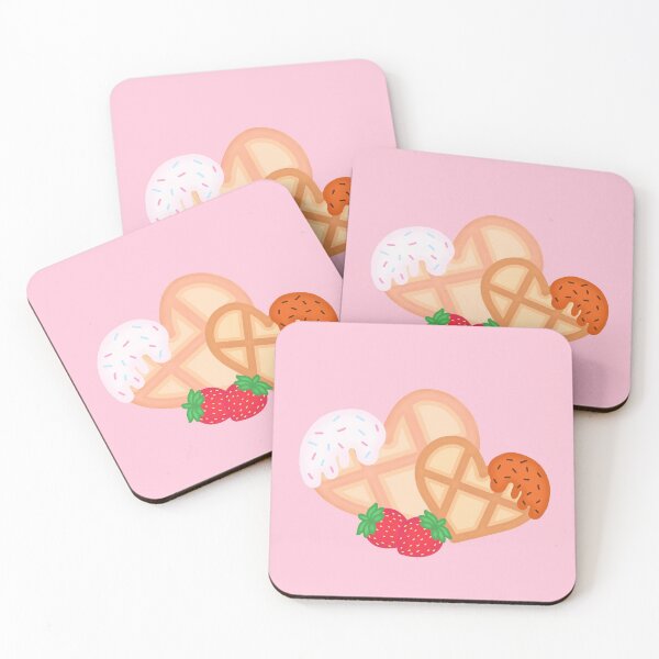 Item preview, Heart Shaped Waffles With Strawberries designed and sold by rgrtmarionette.