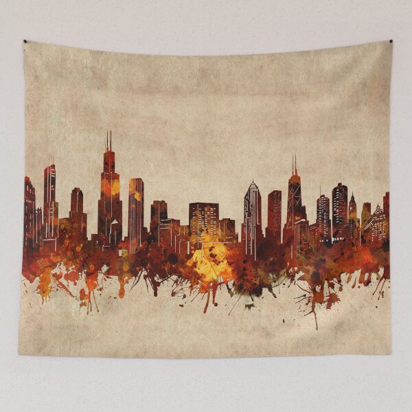 Item preview, chicago skyline vintage designed and sold by BekimART2.