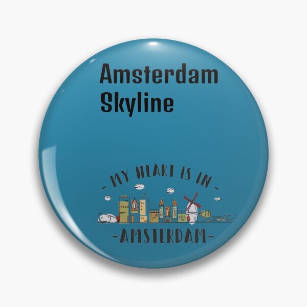 Item preview, Blue Amsterdam Skyline designed and sold by DamaliePierre.