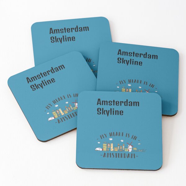 Item preview, Blue Amsterdam Skyline designed and sold by DamaliePierre.
