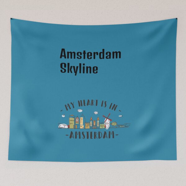 Item preview, Blue Amsterdam Skyline designed and sold by DamaliePierre.
