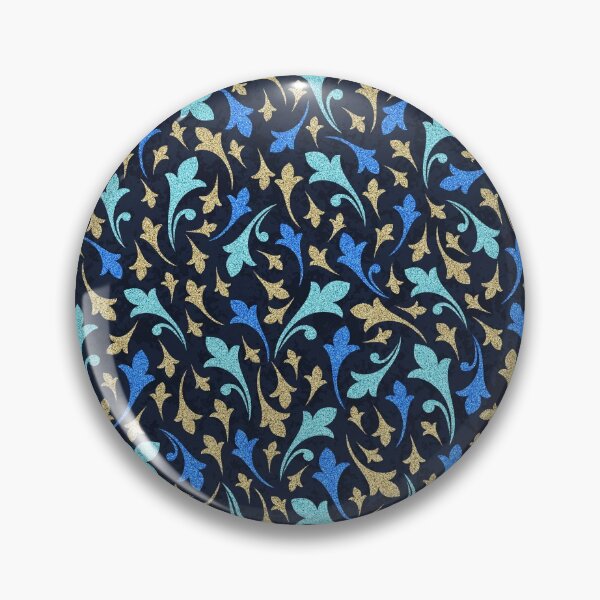 Item preview, Moroccan Pattern in Shimmer Gold & Blues designed and sold by ReesDesigns.