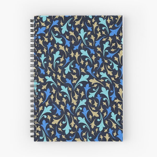 Item preview, Moroccan Pattern in Shimmer Gold & Blues designed and sold by ReesDesigns.