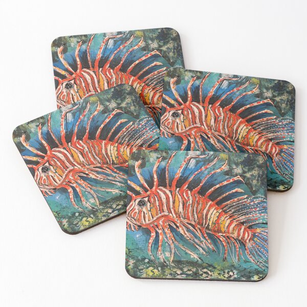 Item preview, lion fish, under the sea, underwater art. fish, tropical fish designed and sold by SaltyMob.