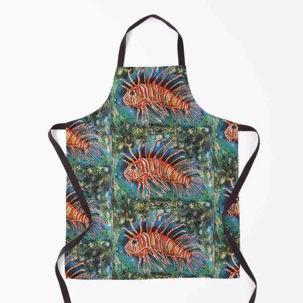 Item preview, lion fish, under the sea, underwater art. fish, tropical fish designed and sold by SaltyMob.