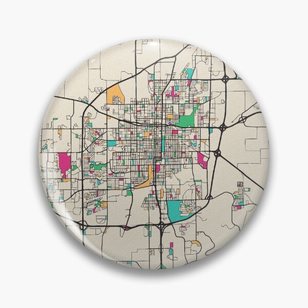 Item preview, Springfield, Illinois Street Map designed and sold by A Deniz Akerman.