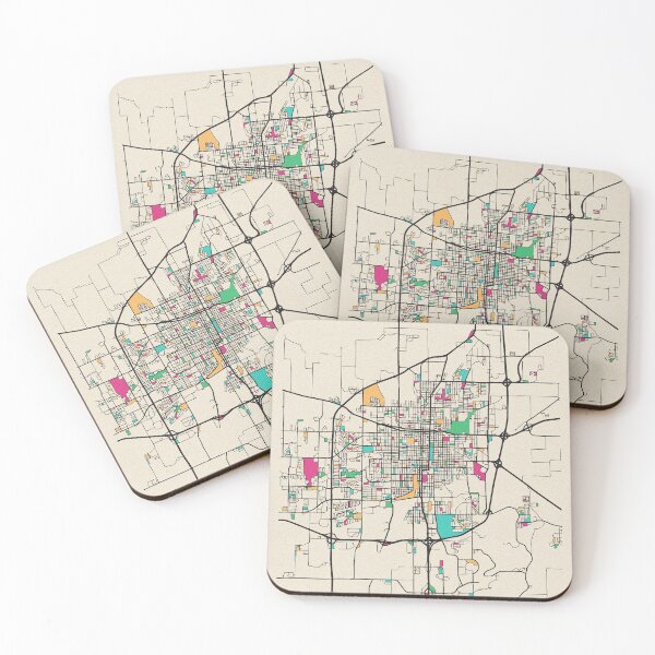 Item preview, Springfield, Illinois Street Map designed and sold by A Deniz Akerman.
