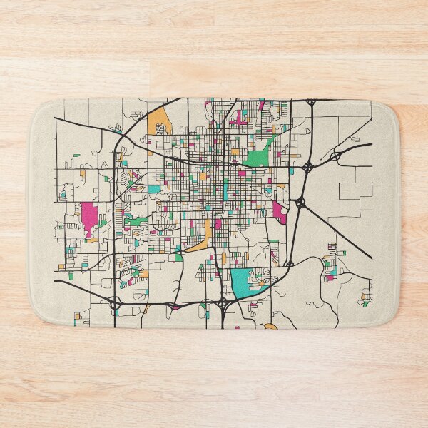 Item preview, Springfield, Illinois Street Map designed and sold by A Deniz Akerman.