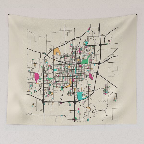 Item preview, Springfield, Illinois Street Map designed and sold by A Deniz Akerman.