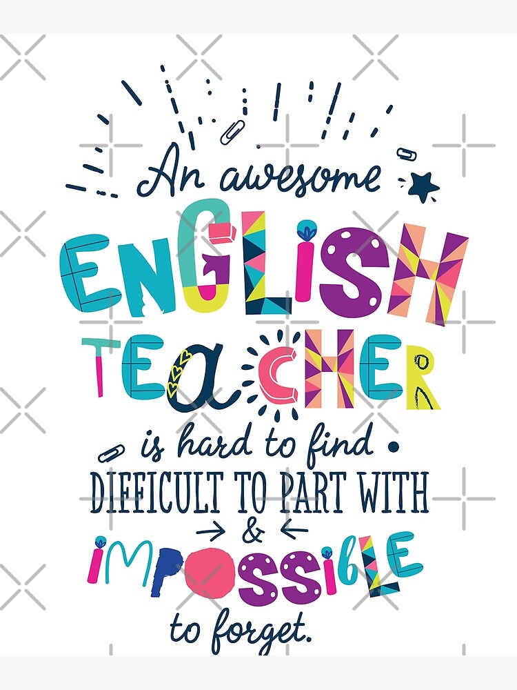 Carte De Vœux For Sale Avec L'œuvre « Une Idée De Cadeau Géniale Pour Un Professeur D'anglais - Impossible à Oublier » De L'artiste Betternotes