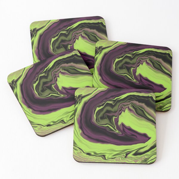 Item preview, Digital Paint Pour Purple Green Spill designed and sold by SkinnyLizard.