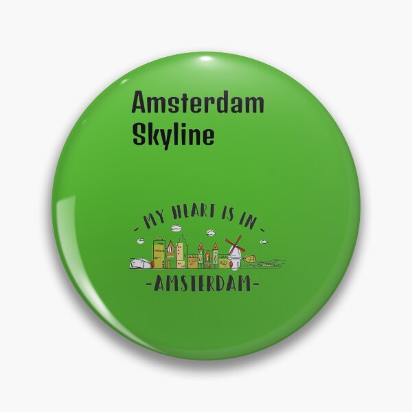 Item preview, Green Amsterdam Skyline designed and sold by DamaliePierre.