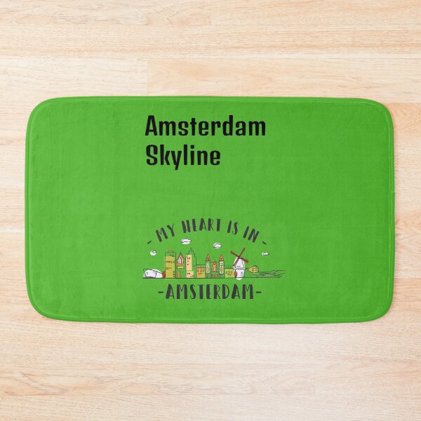 Item preview, Green Amsterdam Skyline designed and sold by DamaliePierre.