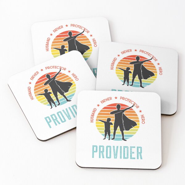 Item preview, Husband Father Protector Hero Provider, Vintage Sunset Graphic, For Papa designed and sold by DadJokeDescript.