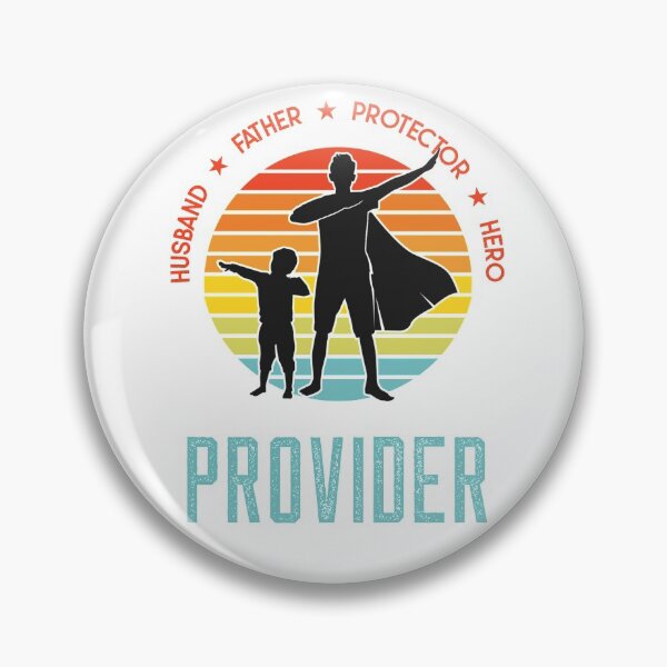 Item preview, Husband Father Protector Hero Provider, Vintage Sunset Graphic, For Papa designed and sold by DadJokeDescript.