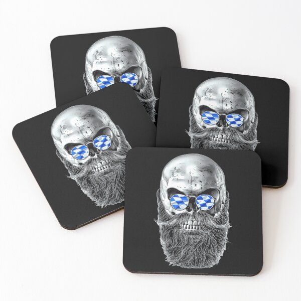 Item preview, Bavarian hipster skull designed and sold by drizzd.