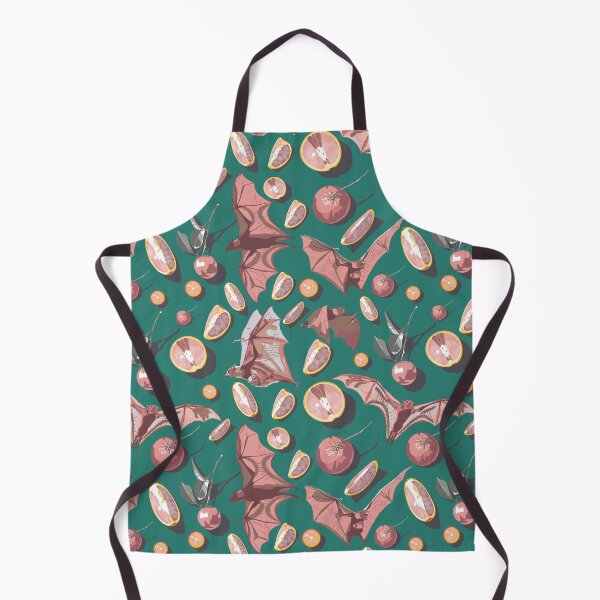 Item preview, Fruit Bats, Green Bats, Bats and Lemons, Oranges, Blood Oranges, Flying Foxes, Cute Bats, Citrus Pattern designed and sold by extinctionmart.
