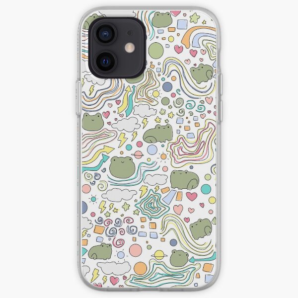 Colored Frog Pattern iPhone Soft Case