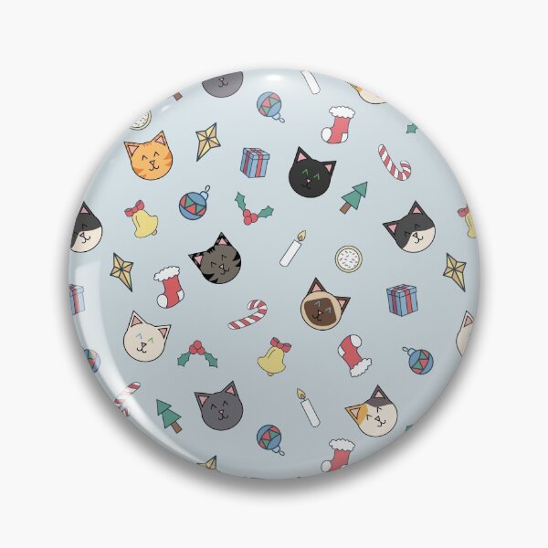 Item preview, Christmas Kitties (light gray) designed and sold by HollyCat.