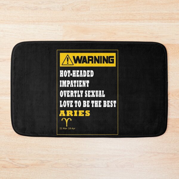 Item preview, WARNING ZODIAC SIGN ARIES designed and sold by GraphicMedia.