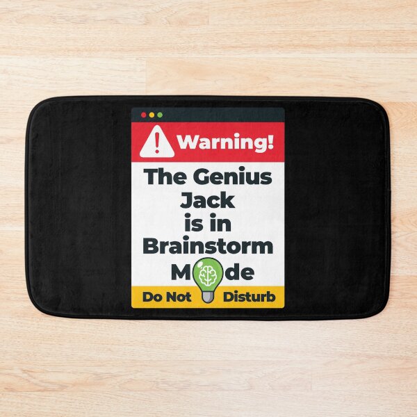 Item preview, Jack Name - Warning The Genius Jack is in Brainstorm Mode designed and sold by elhefe.