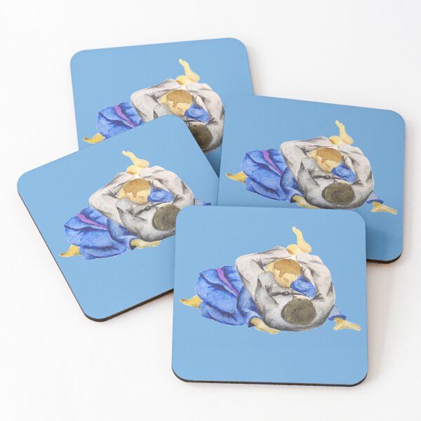 Item preview, Watercolor Jiu-Jitsu Triangle Set-Up designed and sold by AlexArtwork.