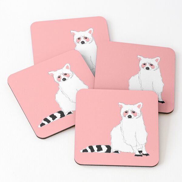 Item preview, Minimalistic Pink Raccoon Line Art Decor designed and sold by MindCereal.
