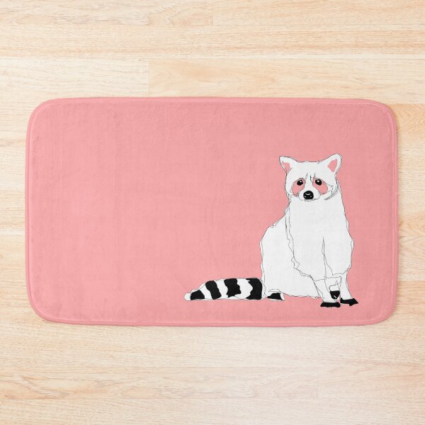 Item preview, Minimalistic Pink Raccoon Line Art Decor designed and sold by MindCereal.