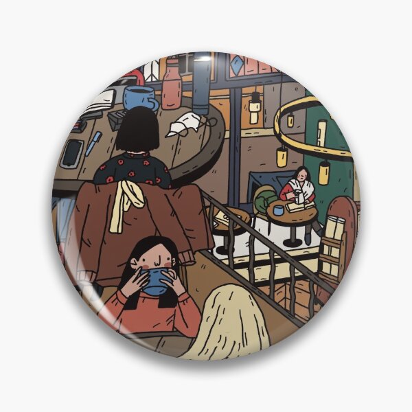 Item preview, Bookshop illustration, warm hand drawn graphic designed and sold by SashaMitkalova.