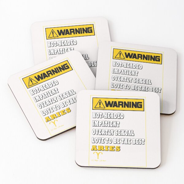 Item preview, WARNING ZODIAC SIGN ARIES designed and sold by GraphicMedia.