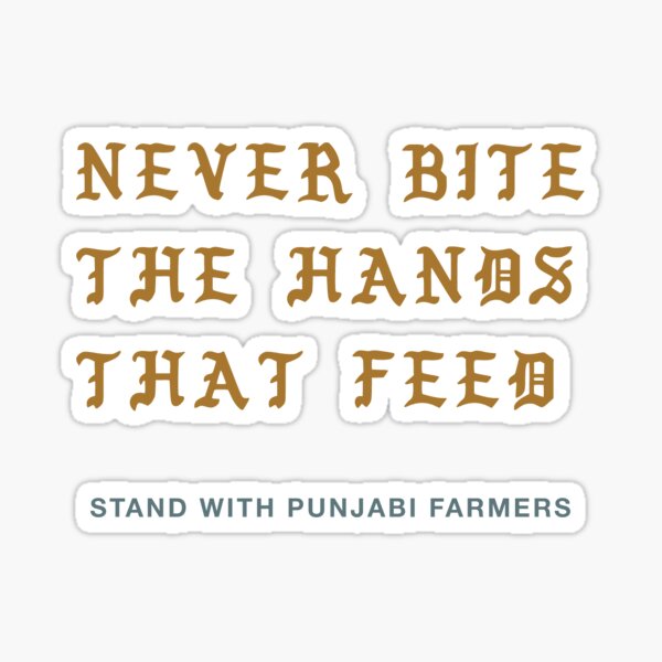 "Stand with Punjabi Farmers" Sticker for Sale by vhzy Redbubble