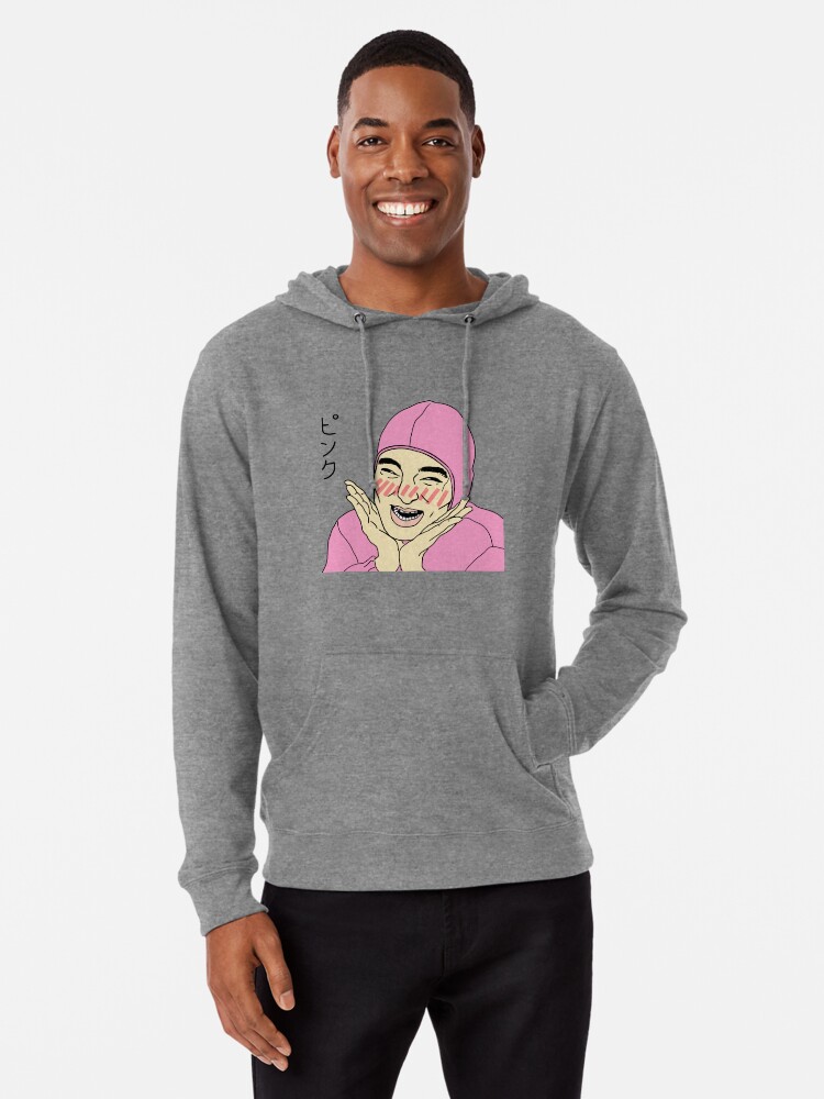 pink hoodie guy