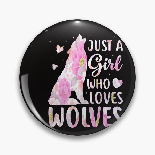 Aperçu de l'œuvre Juste une fille qui aime les loups Cadeau mignon pour les filles créée et vendue par Esmilna Castillo.
