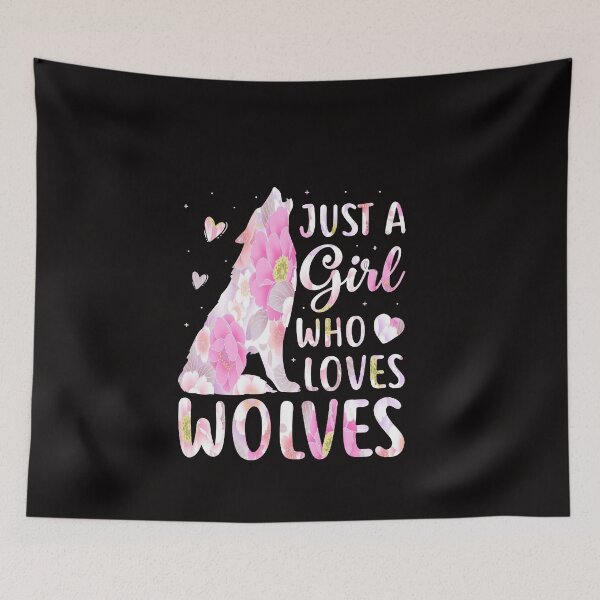 Item preview, Just A Girl Who Loves Wolves Cute Gift For Girls designed and sold by Esmilna Castillo.
