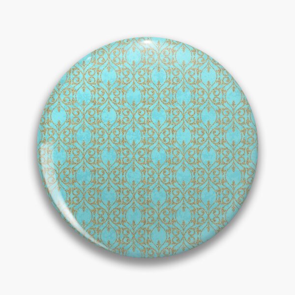 Item preview, Moroccan Fleur-de-Lis in Aqua designed and sold by ReesDesigns.