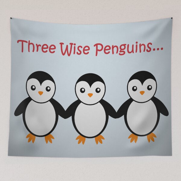 Item preview, THREE WISE PENGUINS... designed and sold by RachelMacht.