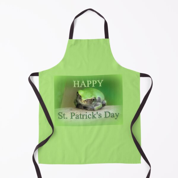 Item preview, Happy St Patrick's Day - frog wearing the green designed and sold by Jean Gregory Evans.