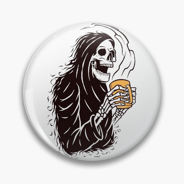 Item preview, Halloween Funny Grim Reaper Coffee Because Adulting is Hard designed and sold by Stephani Analah.