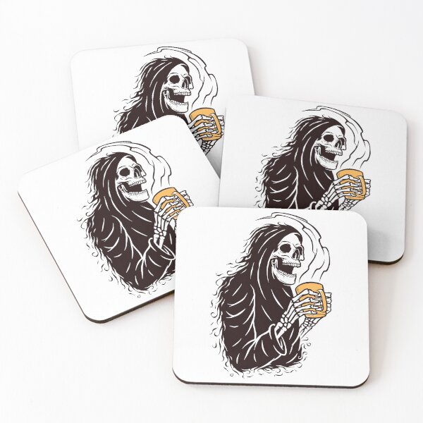 Item preview, Halloween Funny Grim Reaper Coffee Because Adulting is Hard designed and sold by Stephani Analah.