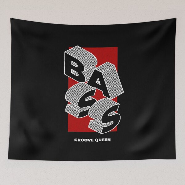 Item preview, BASS. Groove Queen. 3D Lettering. Female Bass Player designed and sold by GuitarSwitch.